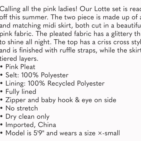 Free people Lotte Set by Saylor pink new with tags free people - Picture 7 of 7